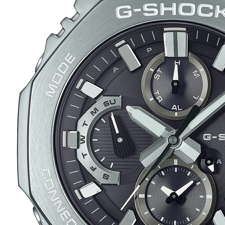 G-SHOCK フルメタル デュアルタイム クロノグラフ GMC-B2100D-1AJF メンズ 腕時計 ソーラー Bluetooth アナログ オクタゴン メタルバンド ブラック 国内正規品 カシオ 日本製