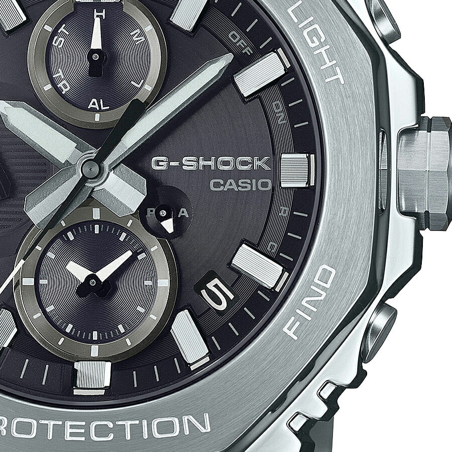 G-SHOCK フルメタル デュアルタイム クロノグラフ GMC-B2100D-1AJF メンズ 腕時計 ソーラー Bluetooth アナログ オクタゴン メタルバンド ブラック 国内正規品 カシオ 日本製