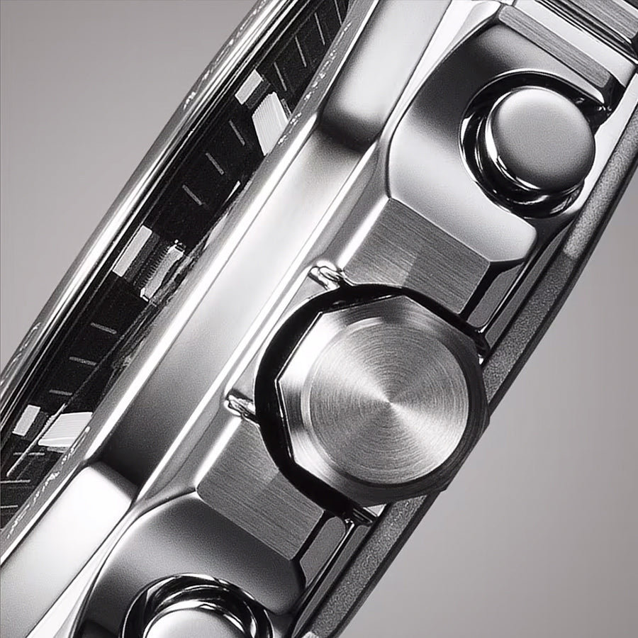 G-SHOCK フルメタル デュアルタイム クロノグラフ GMC-B2100D-1AJF メンズ 腕時計 ソーラー Bluetooth アナログ オクタゴン メタルバンド ブラック 国内正規品 カシオ 日本製