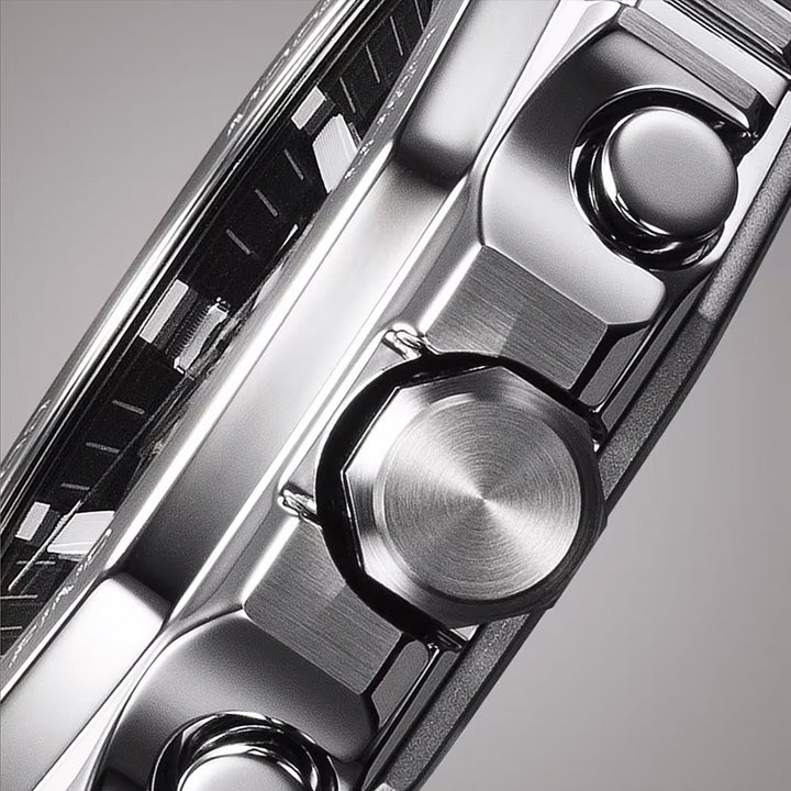 G-SHOCK フルメタル デュアルタイム クロノグラフ GMC-B2100D-1AJF メンズ 腕時計 ソーラー Bluetooth アナログ オクタゴン メタルバンド ブラック 国内正規品 カシオ 日本製