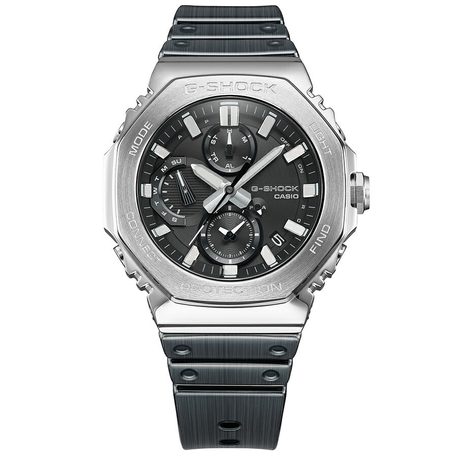 G-SHOCK フルメタル デュアルタイム クロノグラフ GMC-B2100Y-1AJF メンズ ソーラー Bluetooth アナログ オクタゴン シリコンバンド ブラック 日本製