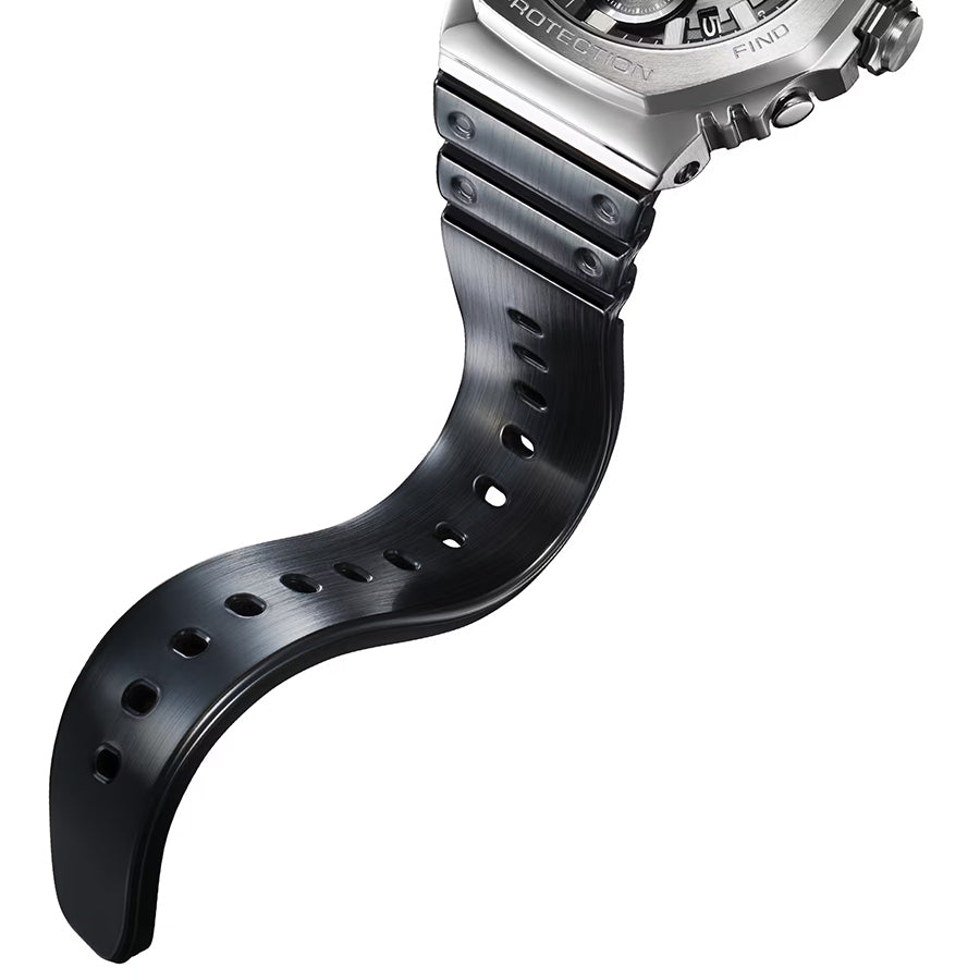 G-SHOCK フルメタル デュアルタイム クロノグラフ GMC-B2100Y-1AJF メンズ ソーラー Bluetooth アナログ オクタゴン シリコンバンド ブラック 日本製