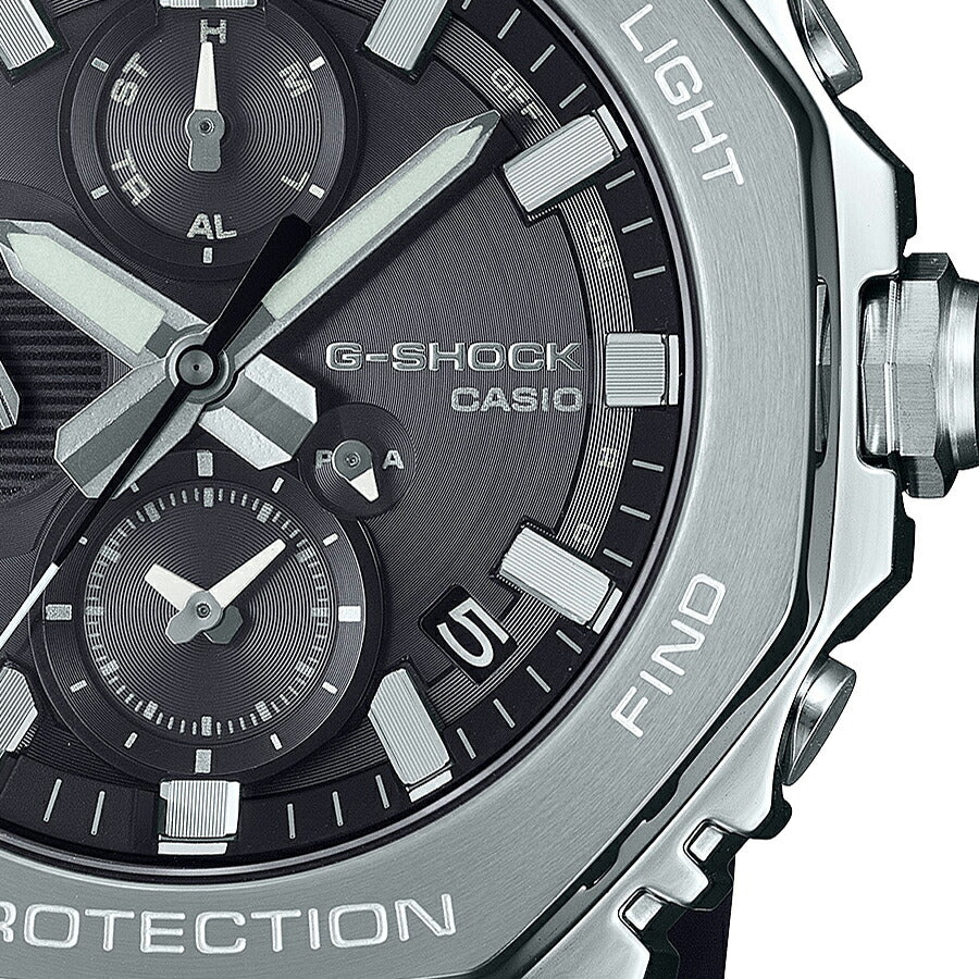 G-SHOCK フルメタル デュアルタイム クロノグラフ GMC-B2100Y-1AJF メンズ ソーラー Bluetooth アナログ オクタゴン シリコンバンド ブラック 日本製