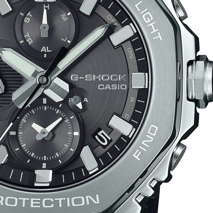 G-SHOCK フルメタル デュアルタイム クロノグラフ GMC-B2100Y-1AJF メンズ ソーラー Bluetooth アナログ オクタゴン シリコンバンド ブラック 日本製