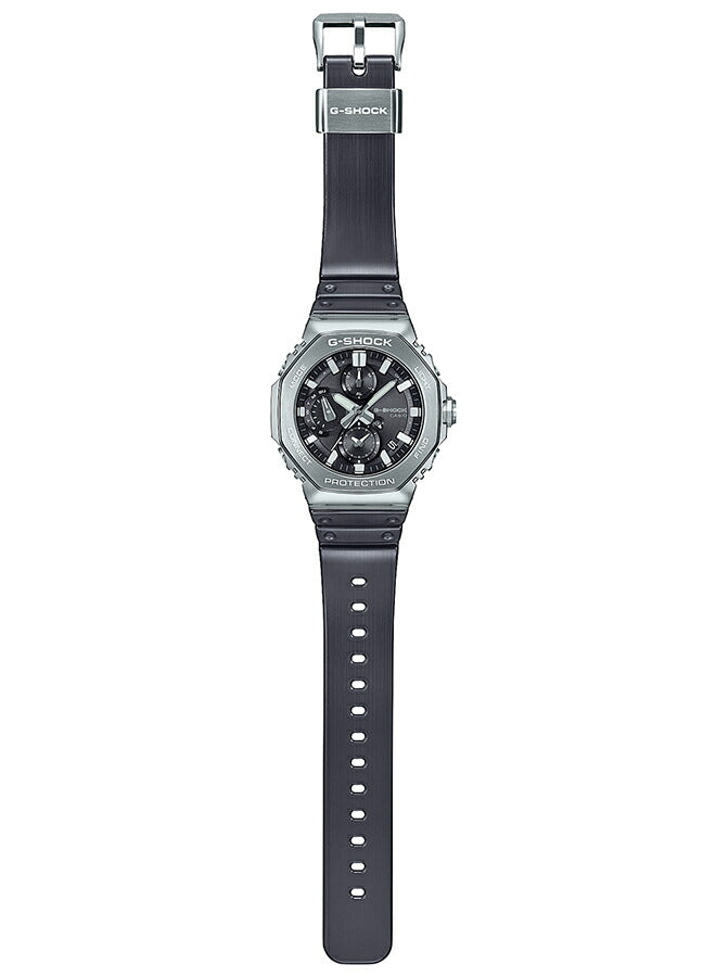 G-SHOCK フルメタル デュアルタイム クロノグラフ GMC-B2100Y-1AJF メンズ ソーラー Bluetooth アナログ オクタゴン シリコンバンド ブラック 日本製