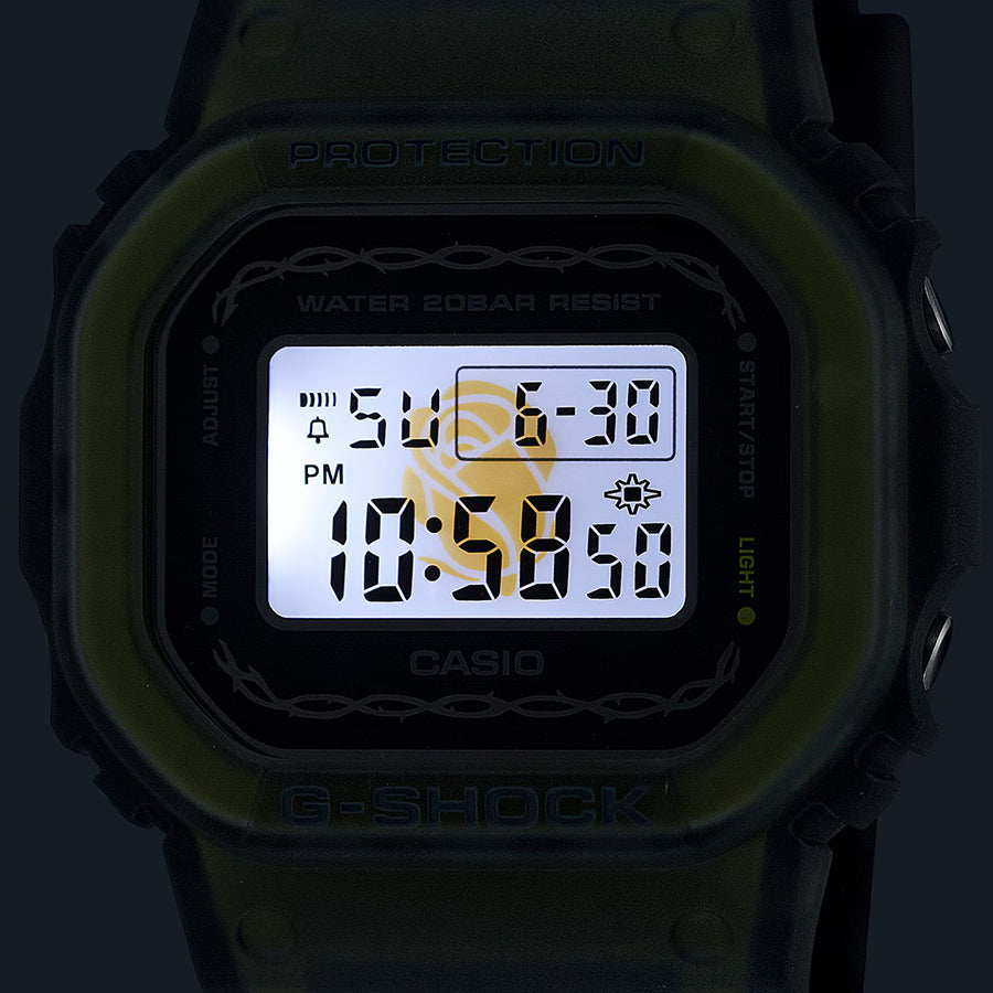 G-SHOCK ミッドサイズ プレシャスハートセレクション 2024 バラ GMD-S5610RS-8JF メンズ レディース 腕時計 電池式 デジタル スクエア 樹脂バンド イエロー 国内正規品 カシオ
