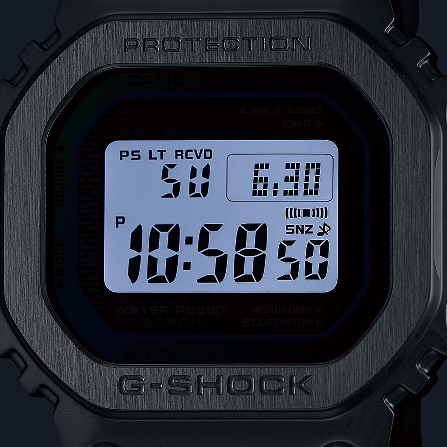 G-SHOCK フルメタル レインボーカラー アクセント GMW-B5000PC-1JF メンズ 腕時計 電波ソーラー Bluetooth シルバー 国内正規品 カシオ