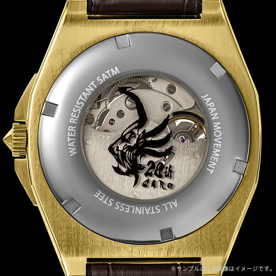 エンジェルクローバー 牙狼〈GARO〉20周年記念 コラボレーションモデル GR41YG-BK メンズ 機械式 自動巻き オープンハート 革ベルト