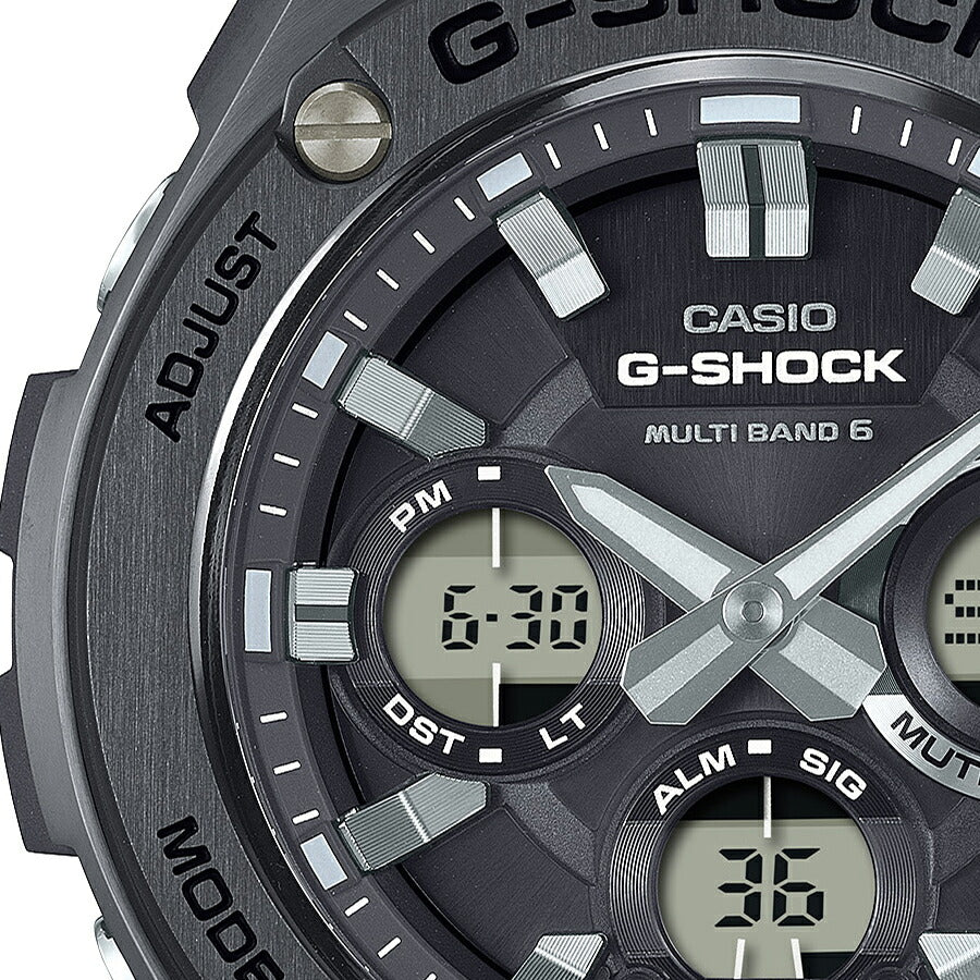 G-SHOCK G-STEEL モノトーンシリーズ GST-W110MS-1AJF メンズ 電波ソーラー アナデジ ブラック 樹脂バンド
