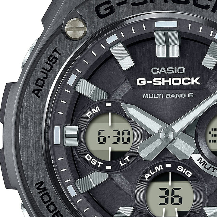 G-SHOCK G-STEEL モノトーンシリーズ GST-W110MS-1AJF メンズ 電波ソーラー アナデジ ブラック 樹脂バンド