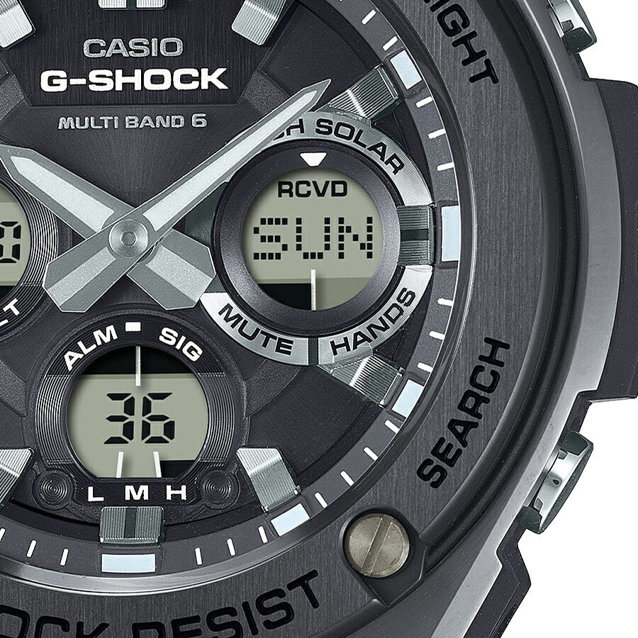 G-SHOCK G-STEEL モノトーンシリーズ GST-W110MS-1AJF メンズ 電波ソーラー アナデジ ブラック 樹脂バンド