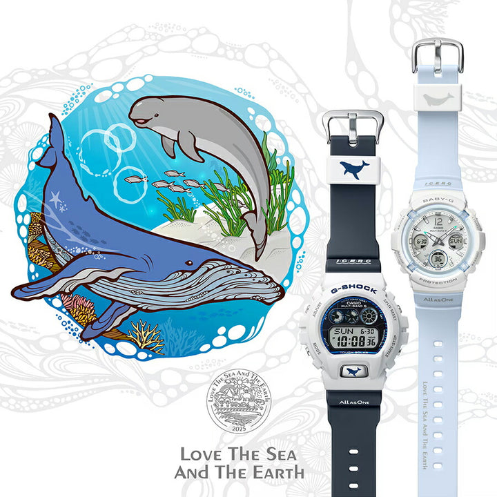 G-SHOCK アイサーチ・ジャパン コラボレーションモデル 2025 ザトウクジラ GW-6905K-7AJR メンズ 電波ソーラー デジタル 樹脂バンド イルクジ