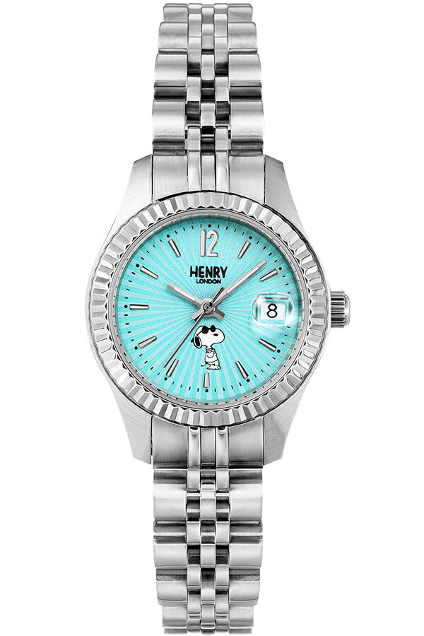 ヘンリーロンドン スヌーピー コラボレーションモデル HL26-B-0461 レディース 腕時計 クオーツ 電池式 ブルーダイヤル メタルバンド