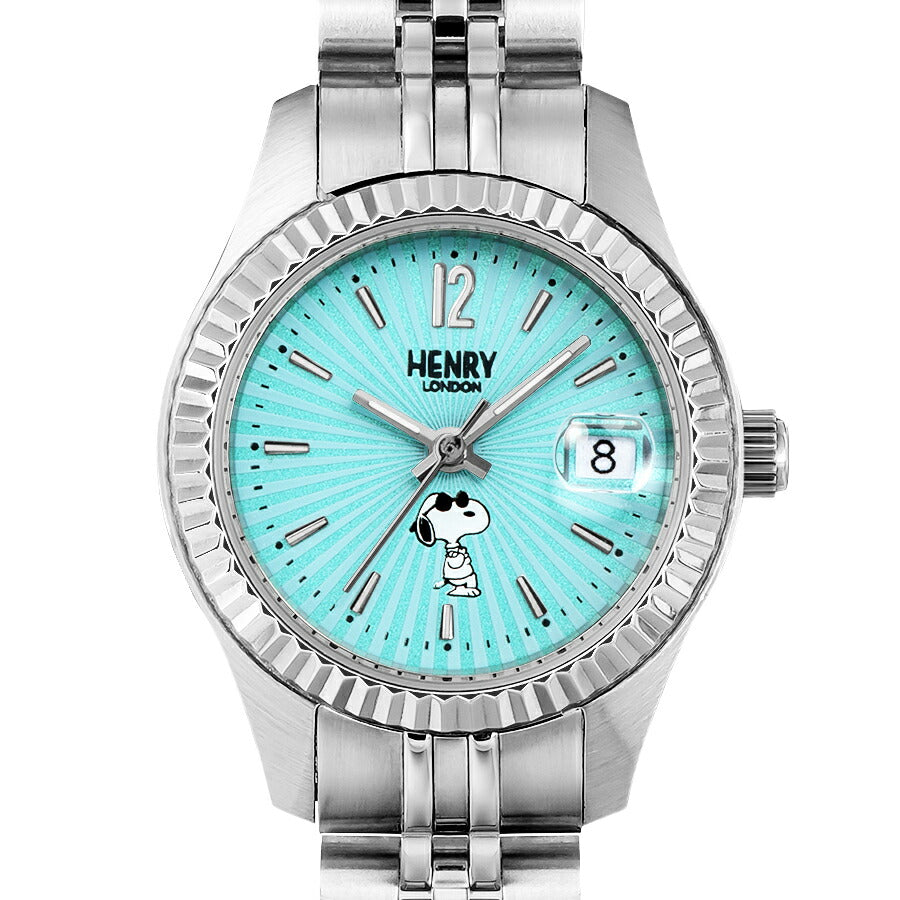 ヘンリーロンドン スヌーピー コラボレーションモデル HL26-B-0461 レディース 腕時計 クオーツ 電池式 ブルーダイヤル メタルバンド