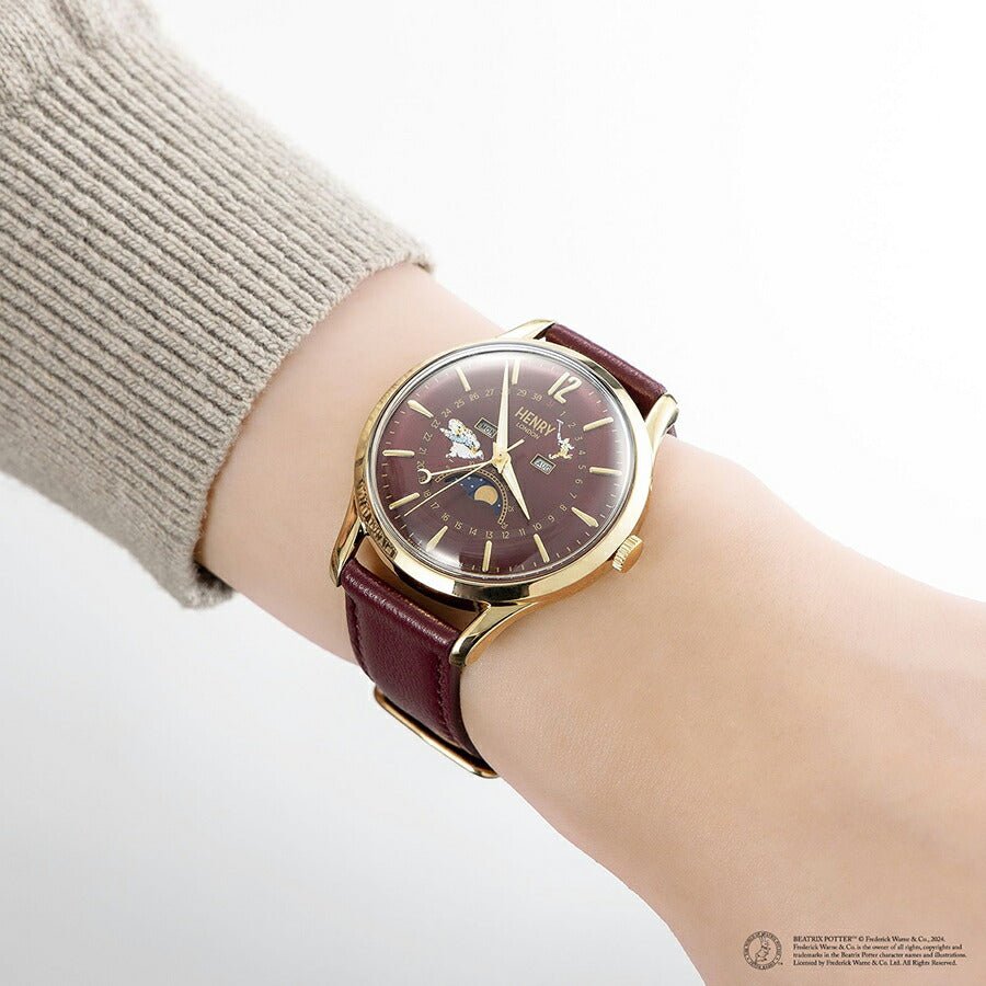 ヘンリーロンドン ピーターラビット コラボレーションモデル HL39-LS-0426-PR メンズ レディース 腕時計 クオーツ 電池式 革ベルト レッド