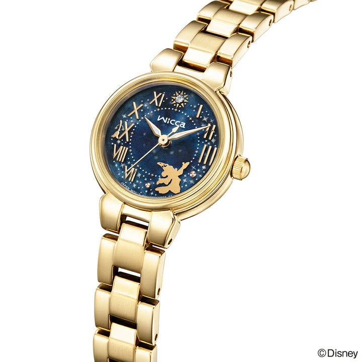 シチズン ウィッカ ディズニーコレクション 『ディズニー ファンタジア』 スペシャルモデル KP2-124-71 レディース ソーラー ブルーダイヤル ゴールド