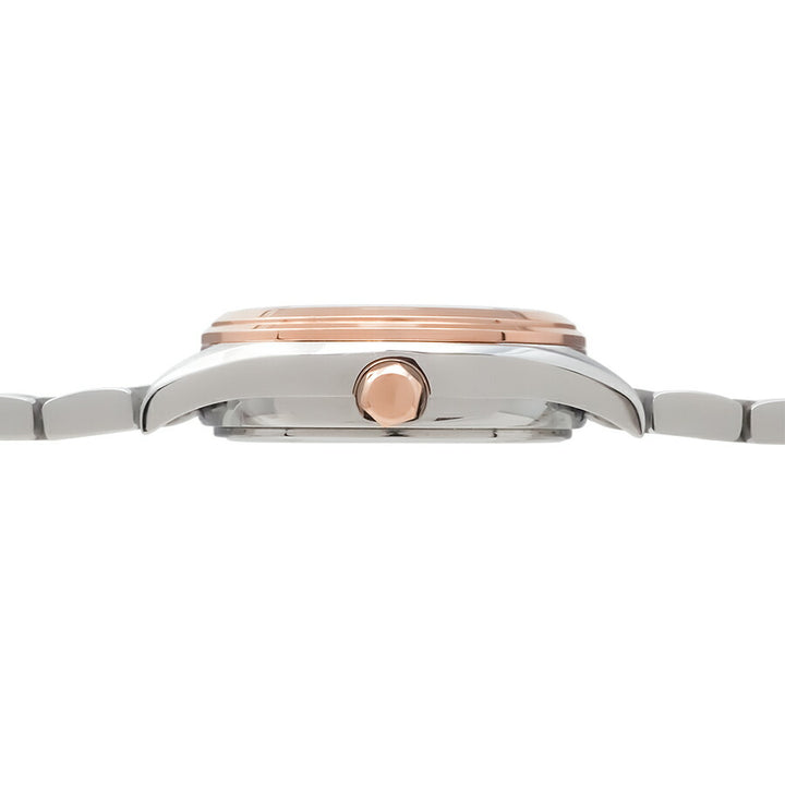 ザ・クロックハウス ビジネスカジュアル スマイルダイヤモンド LBC1008-PK1A レディース ソーラー 3針 ピンクダイヤル コンビ