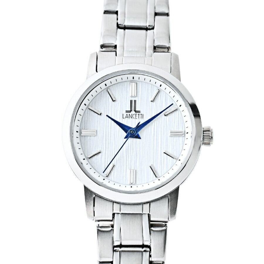 ランチェッティ ペア ソーラー 3針モデル LT6880-WH3 レディース ホワイトダイヤル ブルー針 メタルバンド