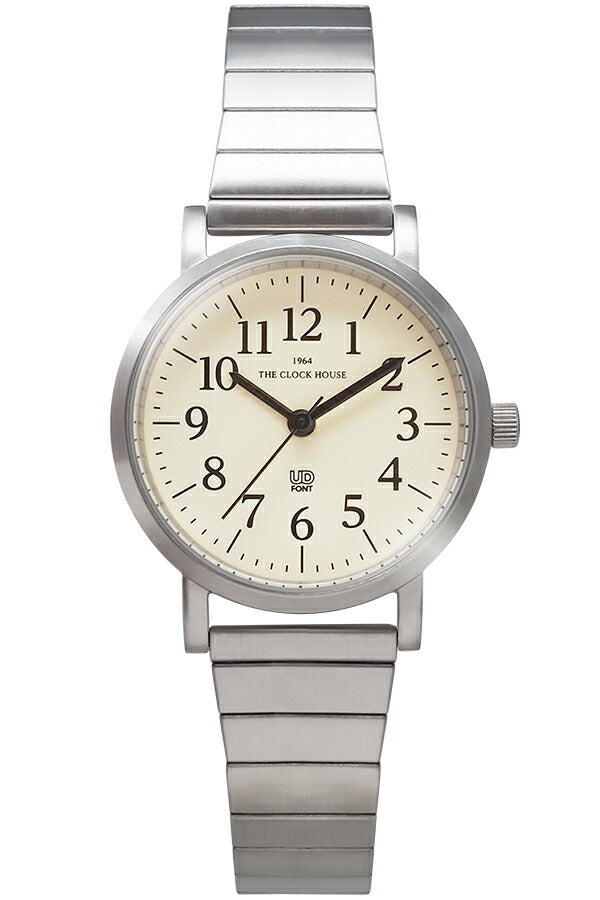 ザ・クロックハウス UD ユーディー 28mm LUD5001-CR1A レディース クオーツ 電池式 クリームダイヤル エクスパンションバンド