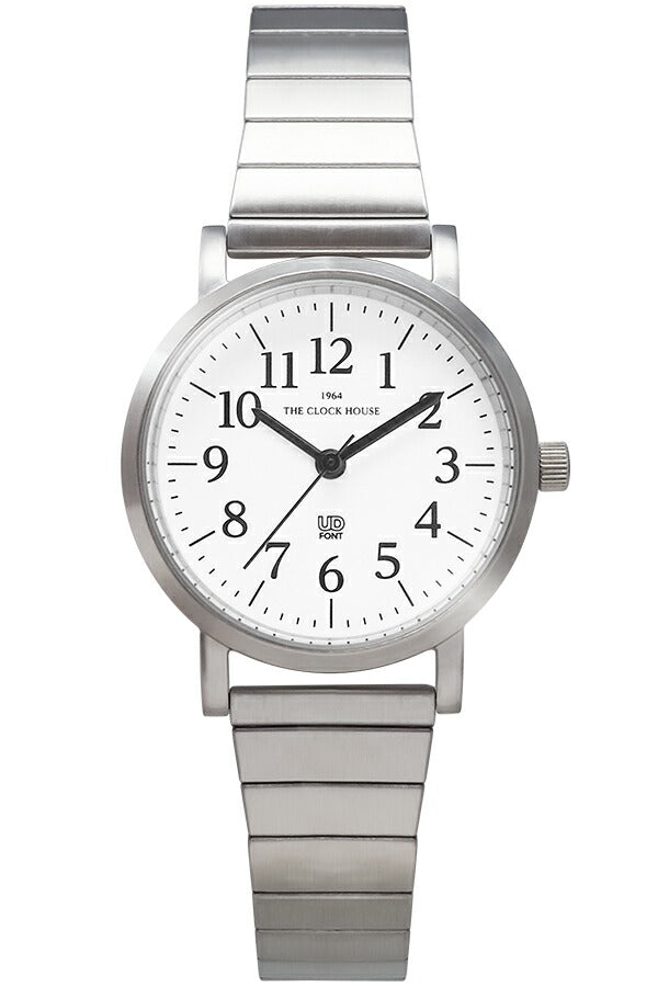 ザ・クロックハウス UD ユーディー 28mm LUD5001-WH1A レディース クオーツ 電池式 ホワイトダイヤル エクスパンションバンド