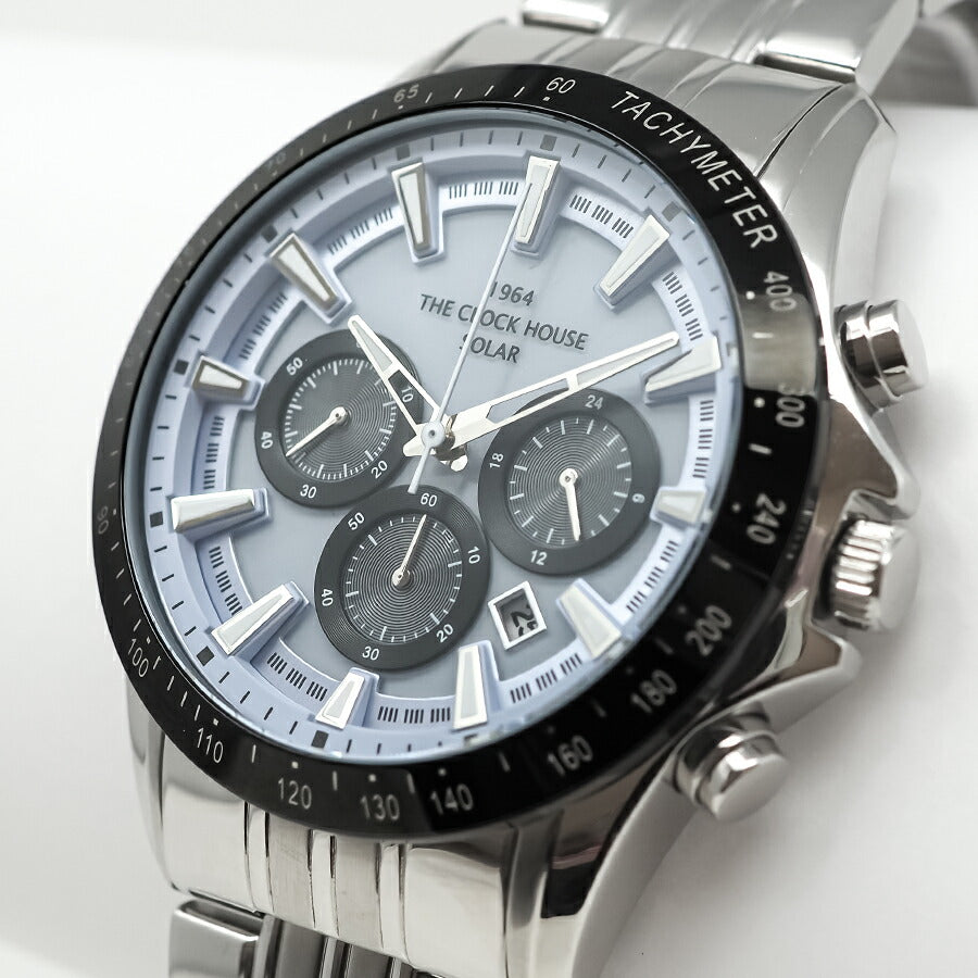 ザ・クロックハウス ソーラー クロノグラフ マジックアワー 青藤 MBC1003-BL3A メンズ 腕時計 ビジネス カジュアル ブルー