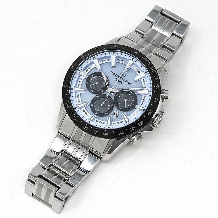 ザ・クロックハウス ソーラー クロノグラフ マジックアワー 青藤 MBC1003-BL3A メンズ 腕時計 ビジネス カジュアル ブルー