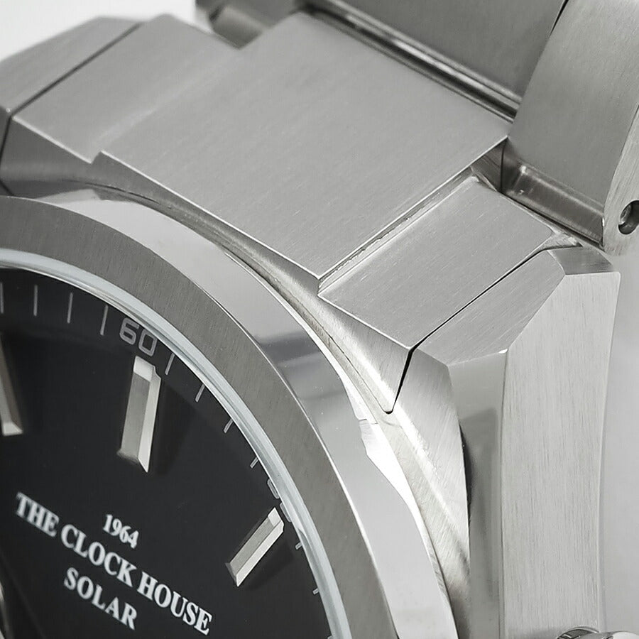 ザ・クロックハウス エッジ ソーラー クロノグラフ MBC1008-BK1A メンズ ビジネス カジュアル ブラックダイヤル