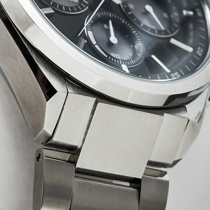 ザ・クロックハウス エッジ ソーラー クロノグラフ MBC1008-BK1A メンズ ビジネス カジュアル ブラックダイヤル