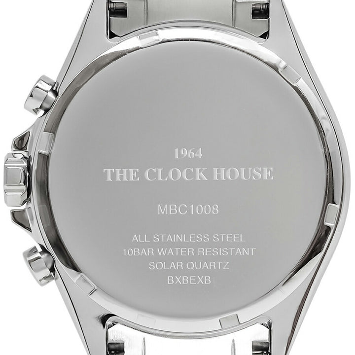 ザ・クロックハウス エッジ ソーラー クロノグラフ MBC1008-WH1A メンズ ビジネス カジュアル ホワイトダイヤル パンダ