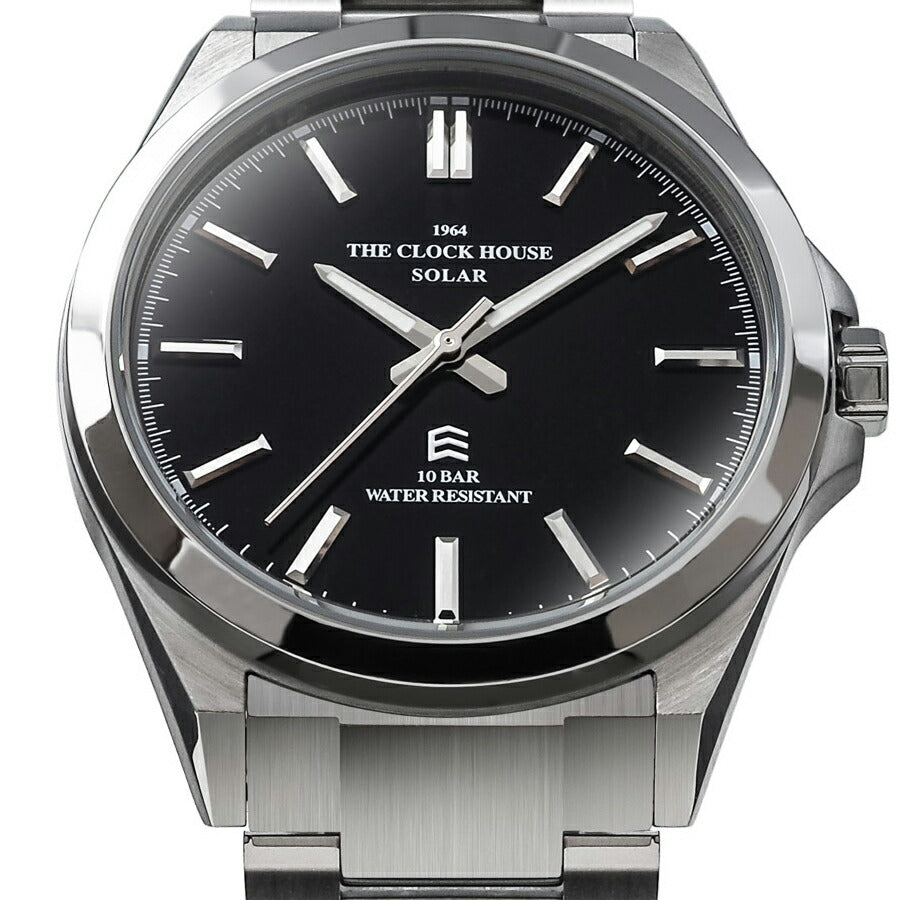 ザ・クロックハウス エッジ ソーラー 3針 グロス MBC1009-BK1A メンズ ビジネス カジュアル ブラックダイヤル