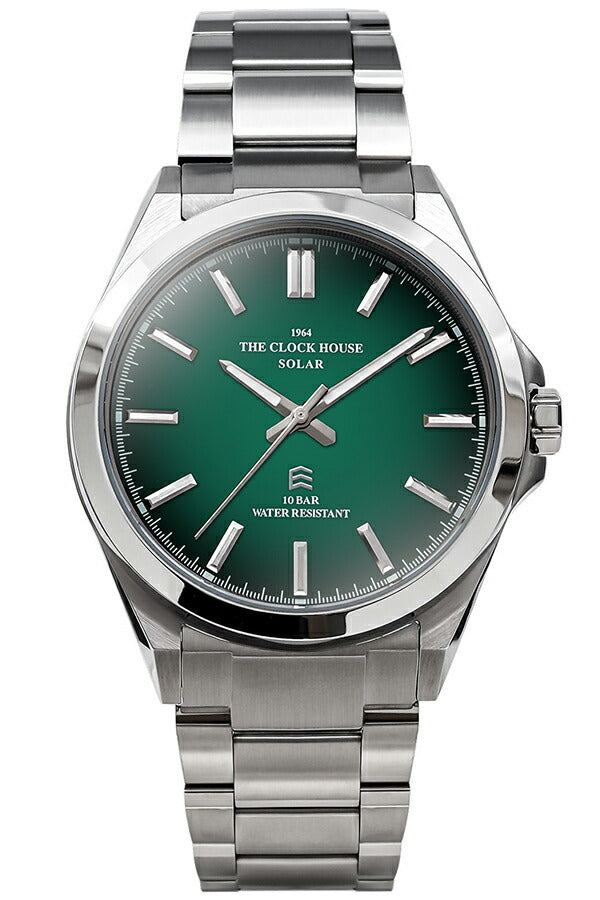 ザ・クロックハウス エッジ ソーラー 3針 グラデーション MBC1009-GR1A メンズ ビジネス カジュアル グリーンダイヤル