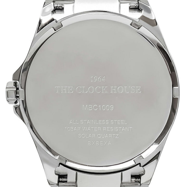 ザ・クロックハウス エッジ ソーラー 3針 グロス MBC1009-WH1A メンズ ビジネス カジュアル ホワイトダイヤル