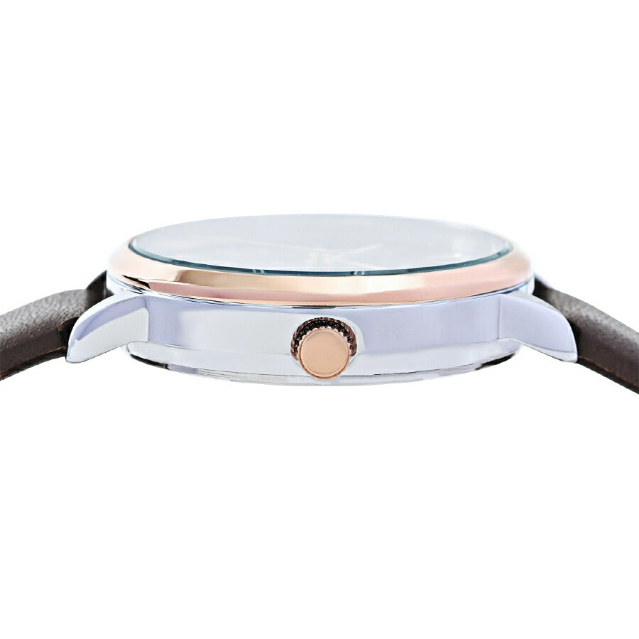 ミッシェルクラン マルチファンクション MK16034-BR レディース クオーツ 電池式 ブラウンダイヤル 革ベルト