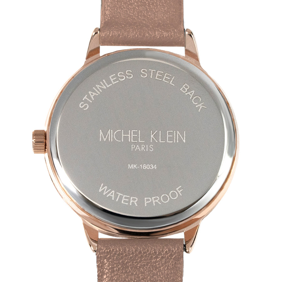 ミッシェルクラン マルチファンクション MK16034-BR レディース クオーツ 電池式 ブラウンダイヤル 革ベルト