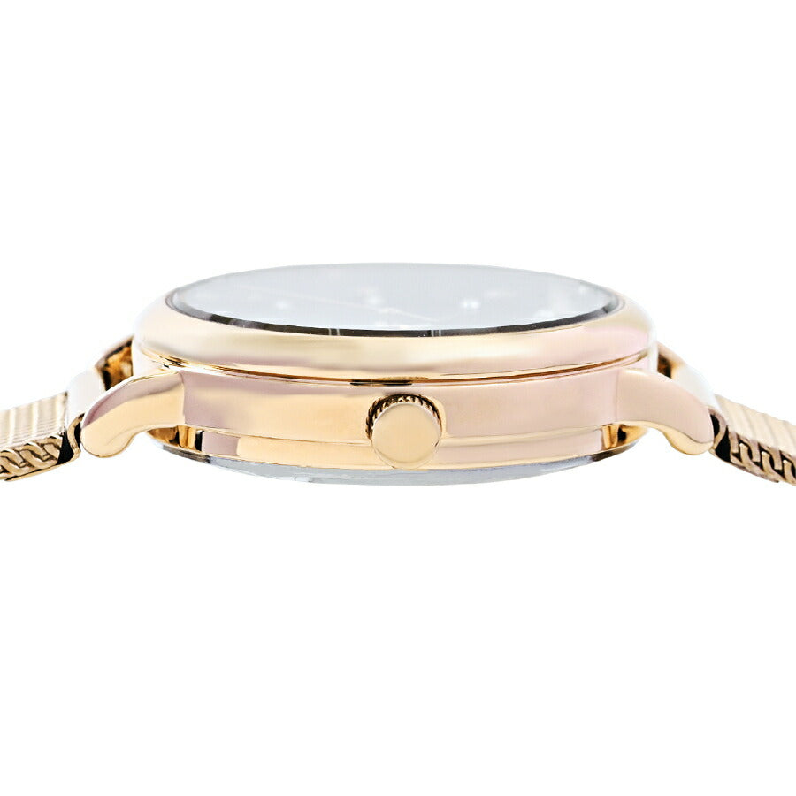 ミッシェルクラン 3針モデル MK16036-BK レディース クオーツ 電池式 ブラックダイヤル ゴールド メッシュバンド