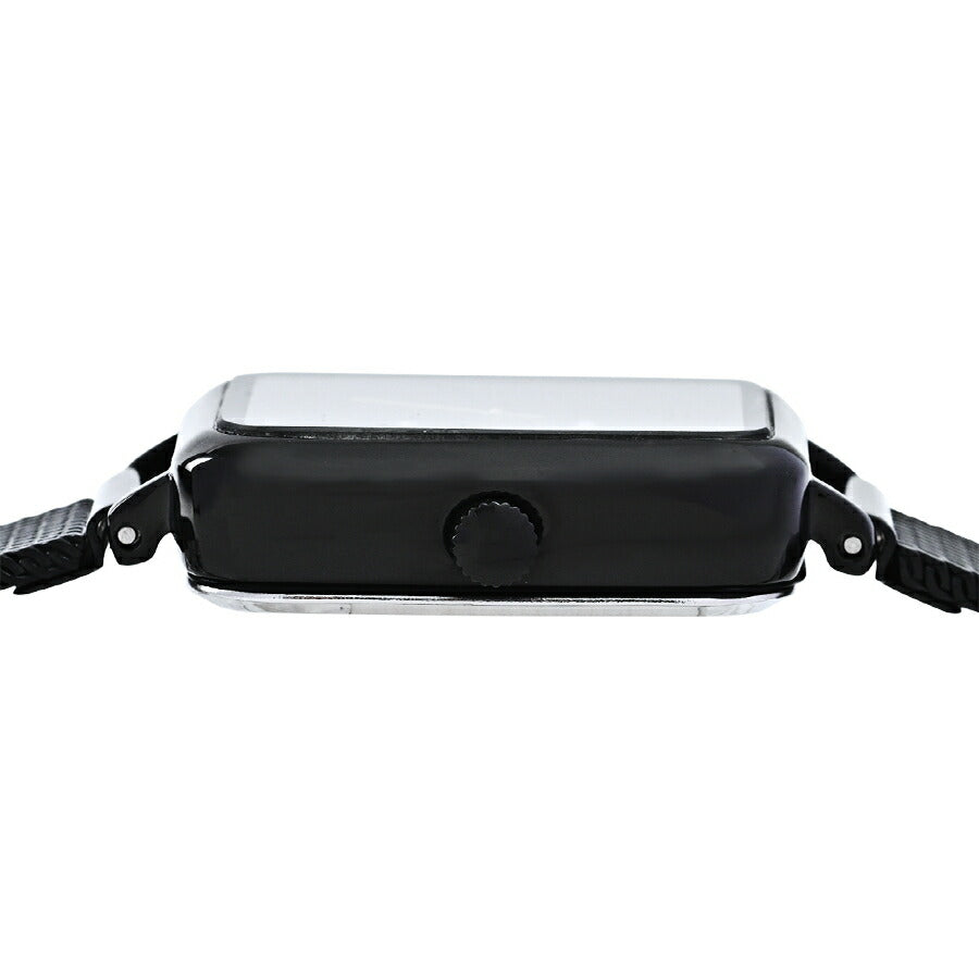 ミッシェルクラン 3針モデル MK16038-BK レディース クオーツ 電池式 レクタンギュラー ブラックダイヤル メッシュバンド