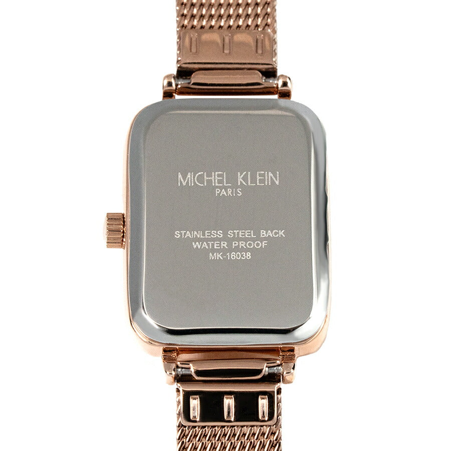 ミッシェルクラン 3針モデル MK16038-GR レディース クオーツ 電池式 レクタンギュラー グリーンダイヤル ゴールド メッシュバンド
