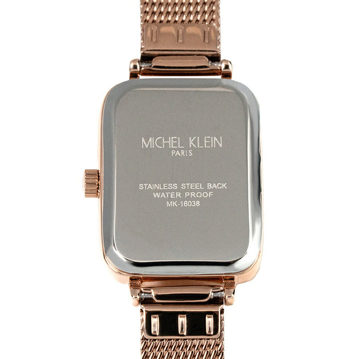 ミッシェルクラン 3針モデル MK16038-GR レディース クオーツ 電池式 レクタンギュラー グリーンダイヤル ゴールド メッシュバンド