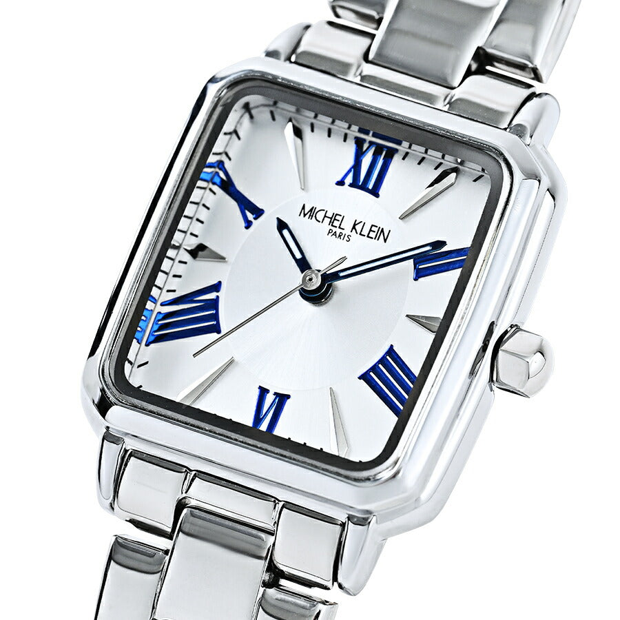 ミッシェルクラン 3針モデル MK16040-SI1 レディース クオーツ 電池式 スクエア シルバーホワイトダイヤル メタルバンド