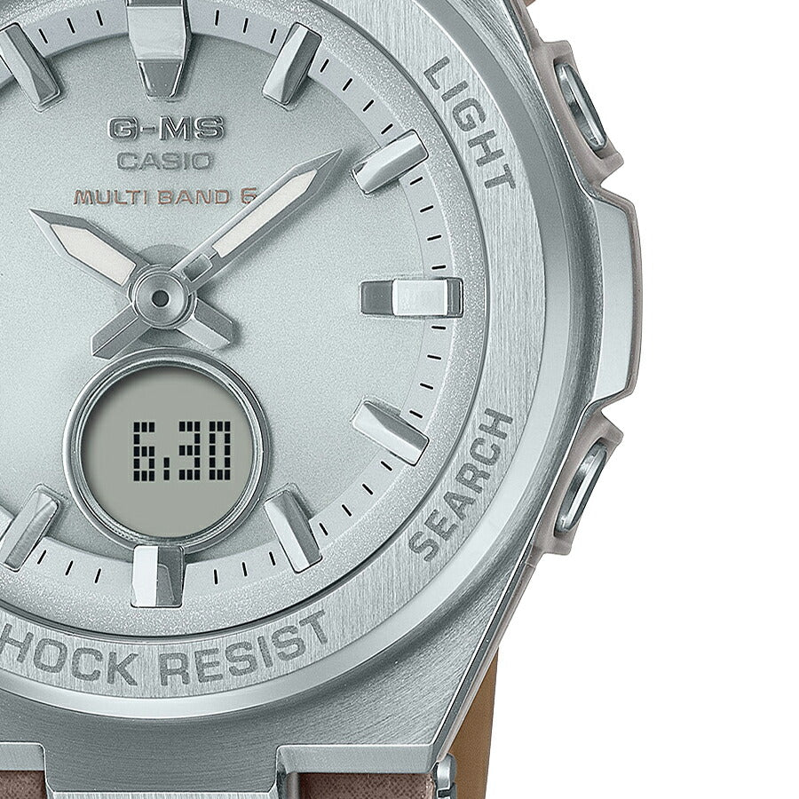 BABY-G ベビージー G-MS ジーミズ MSG-W200EL-5AJF レディース 腕時計 電波ソーラー アナログ デジタル 革ベルト 国内正規品 カシオ