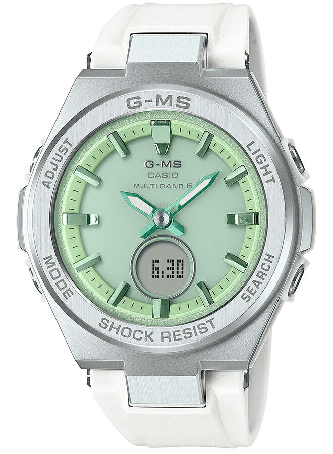 BABY-G G-MS MSG-W200FE-7AJF レディース 腕時計 電波ソーラー アナデジ グリーンダイヤル 樹脂バンド 国内正規品 カシオ