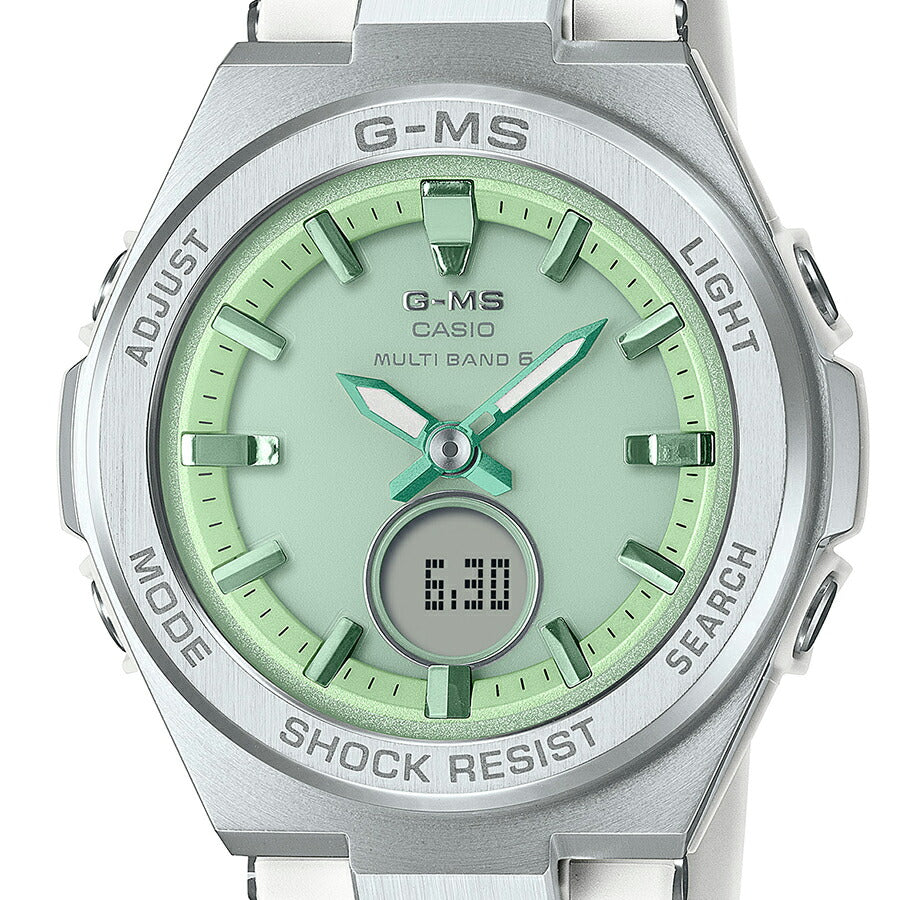 BABY-G G-MS MSG-W200FE-7AJF レディース 腕時計 電波ソーラー アナデジ グリーンダイヤル 樹脂バンド 国内正規品 カシオ
