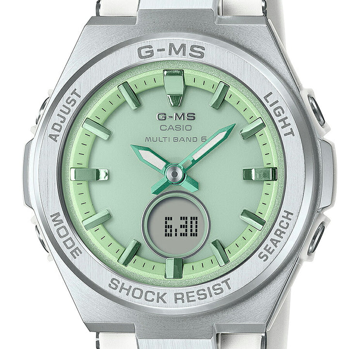 BABY-G G-MS MSG-W200FE-7AJF レディース 腕時計 電波ソーラー アナデジ グリーンダイヤル 樹脂バンド 国内正規品 カシオ