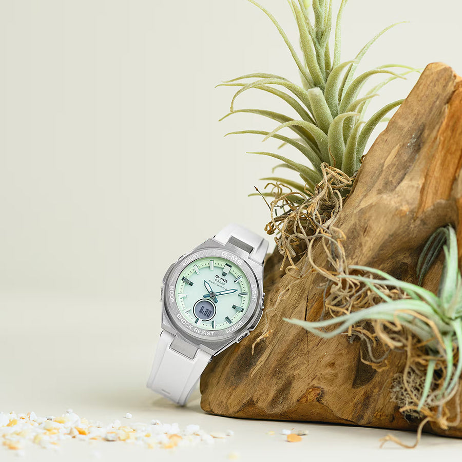 BABY-G G-MS MSG-W200FE-7AJF レディース 腕時計 電波ソーラー アナデジ グリーンダイヤル 樹脂バンド 国内正規品 カシオ