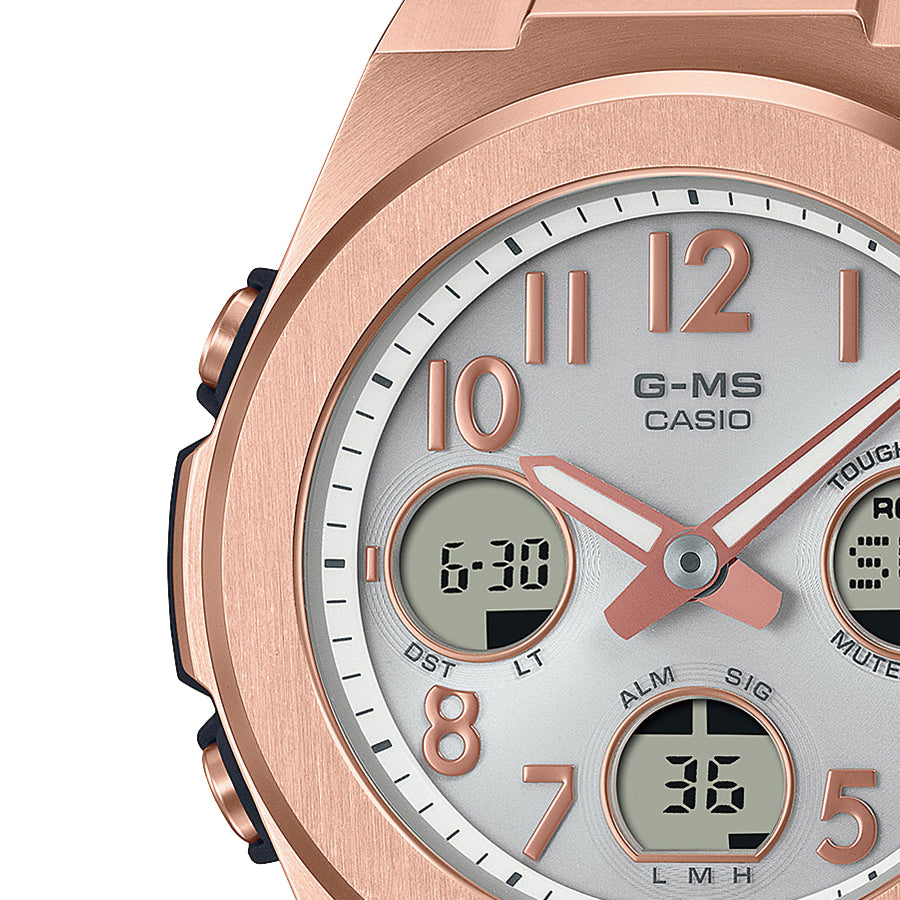 BABY-G G-MS MSG-W610G-1AJF レディース 腕時計 電波 ソーラー アナデジ アラビック数字 樹脂バンド ゴールド ブラック 国内正規品 カシオ