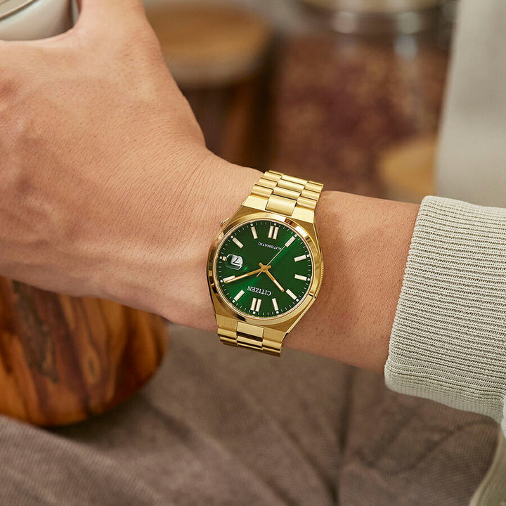 シチズンコレクション TSUYOSA Collection ツヨサ グリーン ゴールド NJ0152-51X メンズ メカニカル 機械式 自動巻き 3針 日付