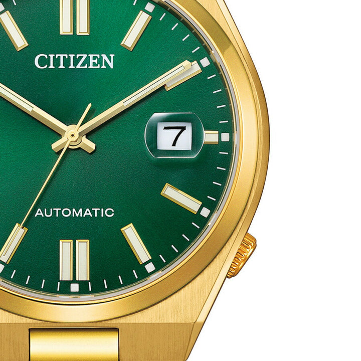 シチズンコレクション TSUYOSA Collection ツヨサ グリーン ゴールド NJ0152-51X メンズ メカニカル 機械式 自動巻き 3針 日付