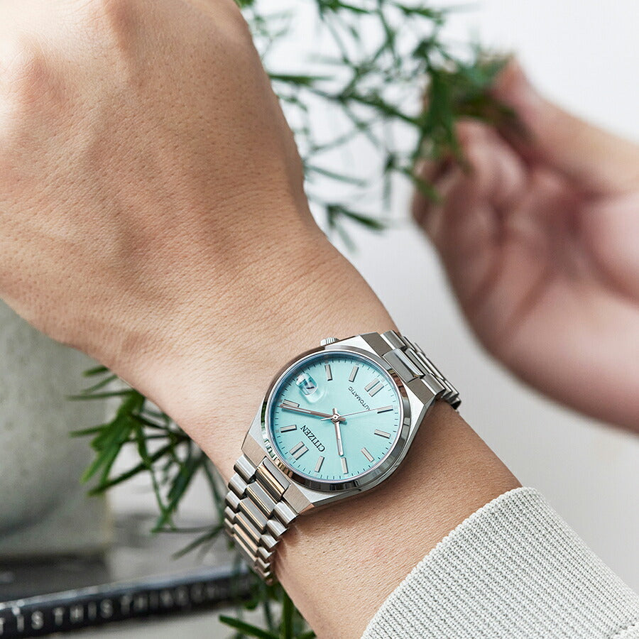 シチズンコレクション TSUYOSA Collection ツヨサ 37mm アイスブルー NJ0200-50L メンズ メカニカル 機械式 自動巻き 3針 日付