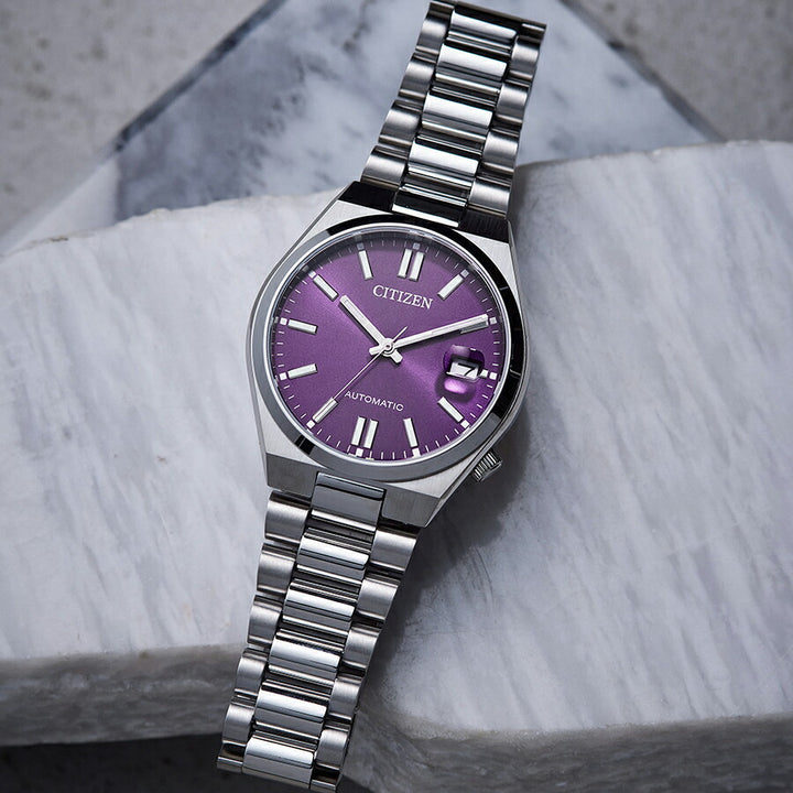 シチズンコレクション TSUYOSA Collection ツヨサ 37mm バイオレット NJ0200-50W メンズ メカニカル 機械式 自動巻き 3針 日付