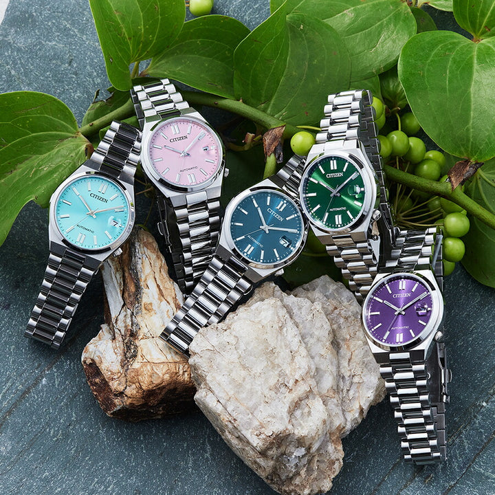 シチズンコレクション TSUYOSA Collection ツヨサ 37mm バイオレット NJ0200-50W メンズ メカニカル 機械式 自動巻き 3針 日付